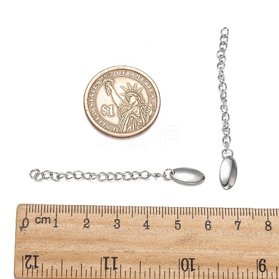 Tarnish Resistant 304 Stainless Steel Chain Extender X-STAS-E104-37P-1