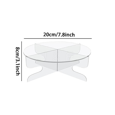 Acrylic Round Dessert Display Easels ODIS-WH0079-009-1