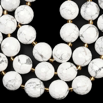 Natural Howlite Beads Strands G-C249-A13-16mm-1