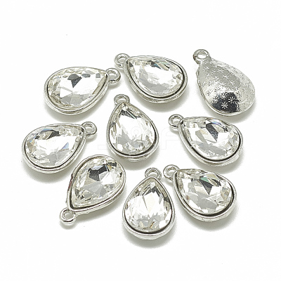 Alloy Glass Charms PALLOY-T028-7x10mm-01-1