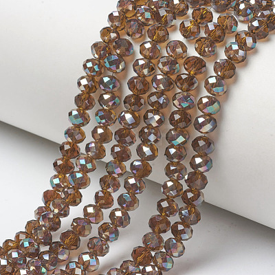 Electroplate Glass Beads Strands EGLA-A034-T6mm-J17-1