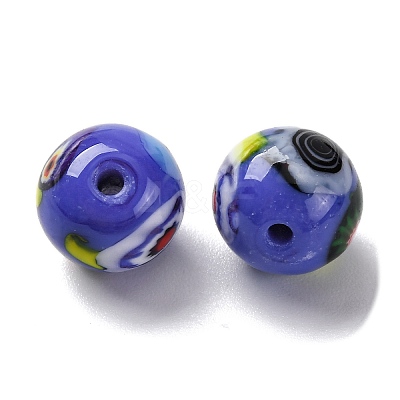 Handmade Millefiori Lampwork Beads LAMP-R003-02B-05-1