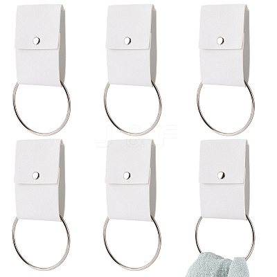 6Pcs PU Leather Towel Hook AJEW-CL0003-35B-1