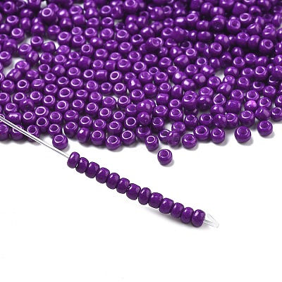 8/0 3mm Baking Paint Glass Seed Beads Loose Spacer Beads X-SEED-S002-K11-1