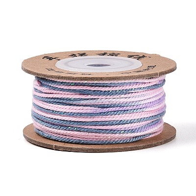 30M Segment Dyed Macrame Cotton Cord OCOR-T018-01K-1