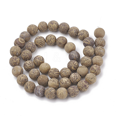 Natural Elephant Skin Jasper/Miriam Stone/Calligraphy Stone Beads Strands G-T106-123-1