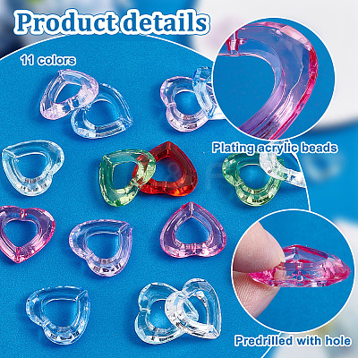 11 Colors Transparent Acylic Bead Frame MACR-PH0001-90-1