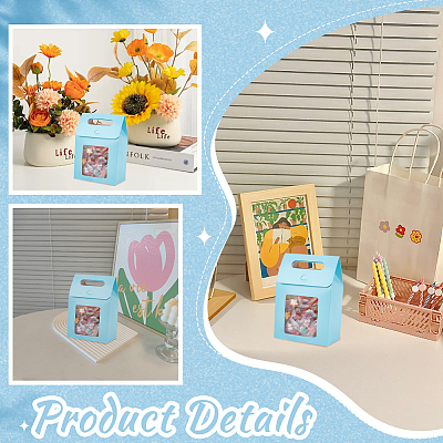 Paper Gift Storage Boxes with Visible Window CON-WH0110-003B-01-1