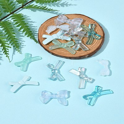 70Pcs 7 Styles Opaque & Transparent Acrylic Beads MACR-FS0002-13-1