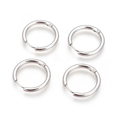 Tarnish Resistant 304 Stainless Steel Hoop Earrings EJEW-P177-P-06-1