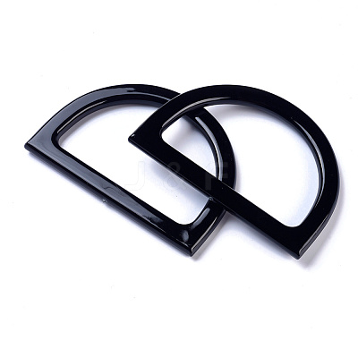 Plastic D Shape Purse Handle KY-WH0020-61C-1