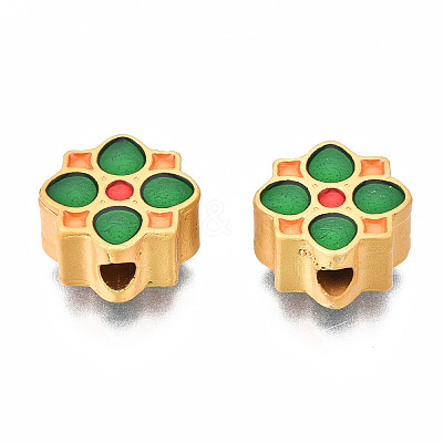 Rack Plating Alloy Enamel Beads ENAM-N056-034A-1