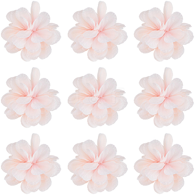 12Pcs Cloth Artificial Flower Head AJEW-SC0031-58B-1
