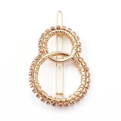 Alloy Hollow Geometric Seed Beads Hair Barrettes PHAR-JH00075-1