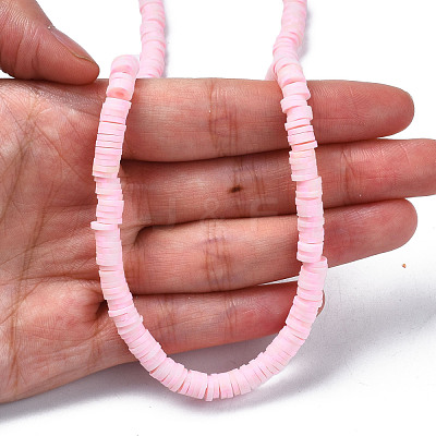 Handmade Polymer Clay Beads Strands CLAY-R089-6mm-171-1