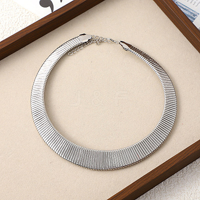 Alloy Wide Choker Necklaces for Women NJEW-C090-01P-1