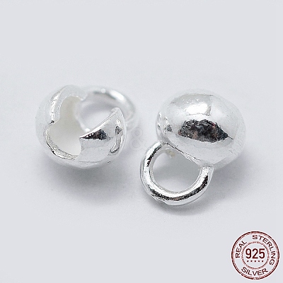 925 Sterling Silver Bead Tips Knot Covers STER-K171-48S-02-1