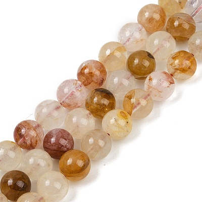 Natural Ferruginous Quartz Beads Strands G-U026-A08-10mm-1