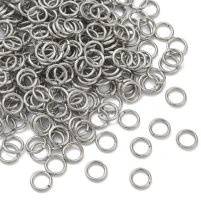 Tarnish Resistant 304 Stainless Steel Open Jump Rings STAS-M008-04B-1