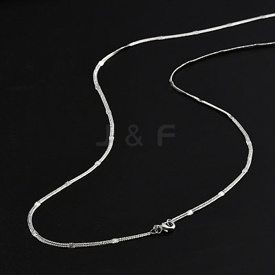 2.5mm Rack Plating Brass Herringbone Chain Necklaces for Women Men MAK-L044-19P-1