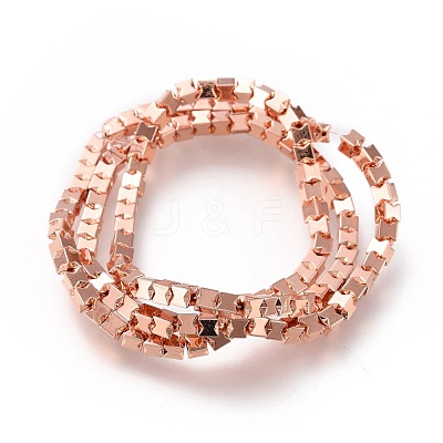 Electroplated Non-magnetic Synthetic Hematite Beads Strands G-M359-04RG-1