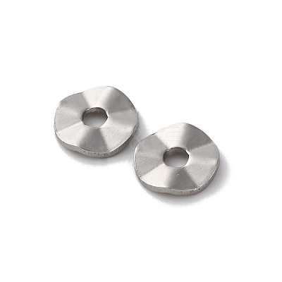 Non-Tarnish 304 Stainless Steel Wavy Spacer Beads X-STAS-H216-65P-1