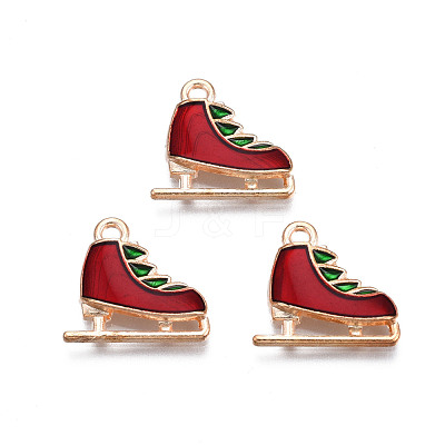Christmas Alloy Enamel Pendants ENAM-Q442-56-1