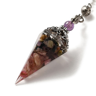 Natural Tourmaline Dowsing Pendulum Big Pendants G-H285-02P-06-1