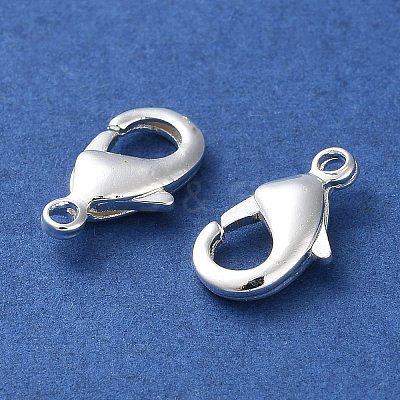 Rack Plating Brass Lobster Claw Clasps KK-F090-27S-02-1