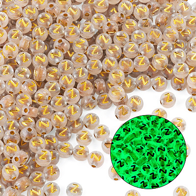 50G Luminous Transparent Acrylic Beads OACR-TAD0001-01Z-1