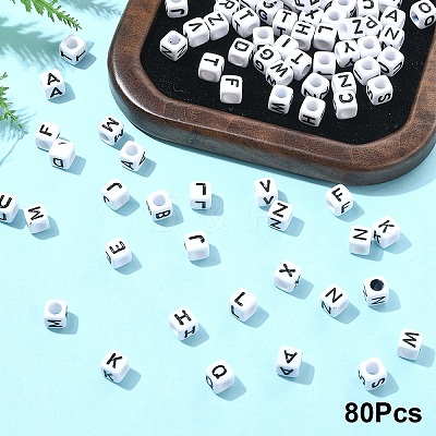 Acrylic Horizontal Hole Letter Beads OACR-YW0002-08-1
