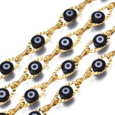 Ion Plating(IP) 304 Stainless Steel Textured Oval Cable Chains CHS-T003-33G-05-1