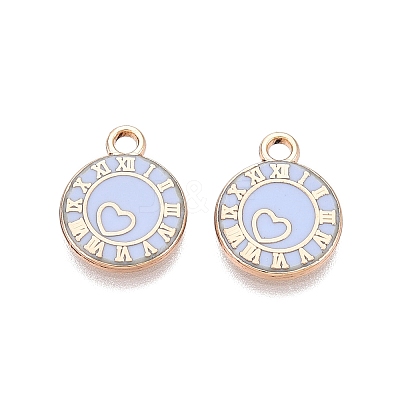Rack Plating Alloy Enamel Pendants ENAM-N070-01A-03G-03-1