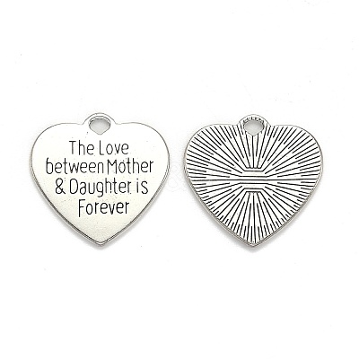 Mixed Tibetan Style Alloy Heart Pendants TIBEP-X0004-02-AS-1