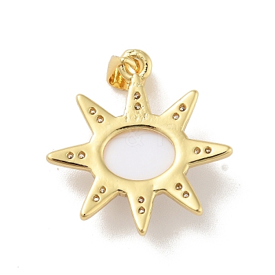Brass Micro Pave Cubic Zirconia Pendants KK-B059-46G-D-1