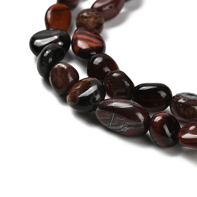 Natural Red Tiger Eye Beads Strands G-P497-01E-24-1