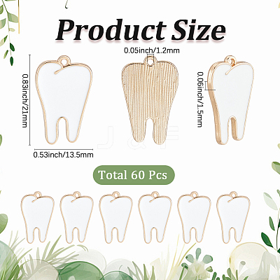 60Pcs Alloy Enamel Pendants ENAM-SC0008-03-1