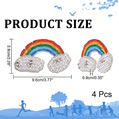 Rainbow Cloud Appliques PATC-WH0009-28-1