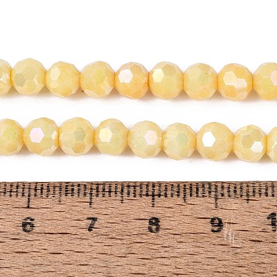Anti-Tarnish Electroplate Glass Beads Strands EGLA-ZX010-6mm-13-1