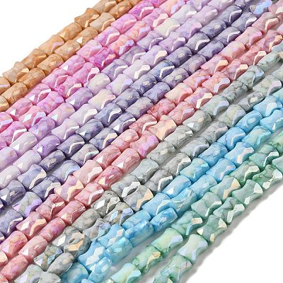 Electroplate Glass Beads Strands GLAA-D013-06-1