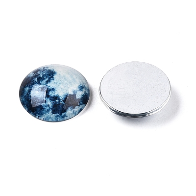 Fluorescent Glass Cabochons GGLA-T004-12B-1