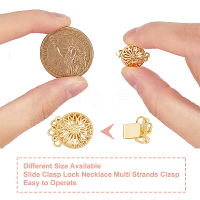 9Pcs 9 Styles Brass Box Clasps KK-DC0002-94-1