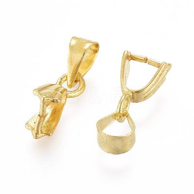 Golden Brass Ice Pick Pinch Bails X-KK-E143-G-1