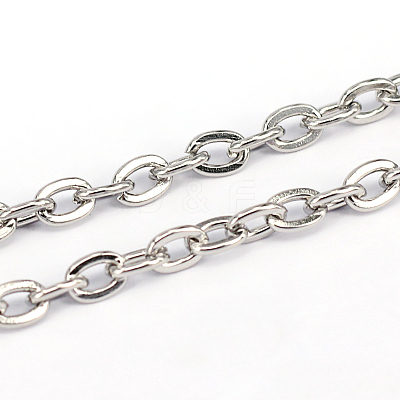 Tarnish Resistant 304 Stainless Steel Cable Chains CHS-L001-57-1mm-1