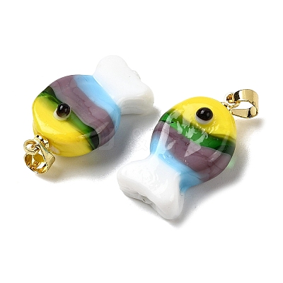 Handmade Lampwork Pendants LAMP-A007-01G-05-02-1