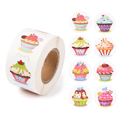 8 Styles Birthday Theme Paper Stickers X-DIY-L051-005B-1