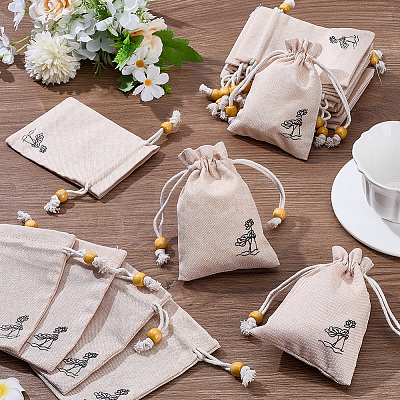 20Pcs Burlap Packing Pouches ABAG-SP0001-57A-1