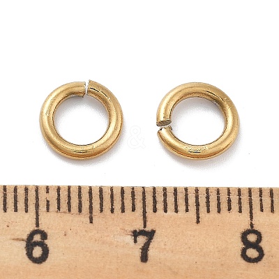 Ion Plating(IP) 304 Stainless Steel Open Jump Rings X-STAS-M081-02G-03-1
