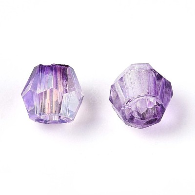 Transparent Spray Painted Glass Beads X1-EGLA-N018-4mm-01-1
