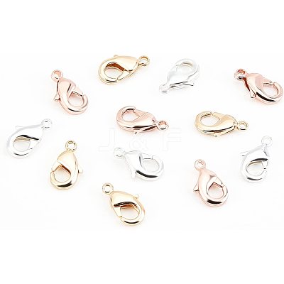 30Pcs 3 Colors Brass Lobster Claw Clasps KK-BC0002-19-1